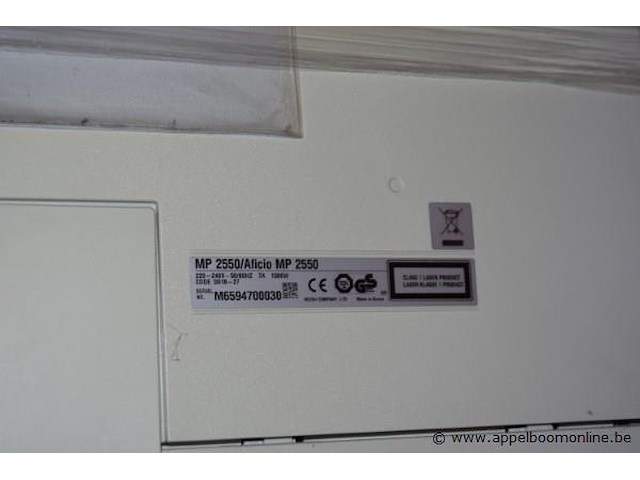Kopieermachine, ricoh, mp 2550/aficio mp 2550, werking niet gekend - afbeelding 2 van  2