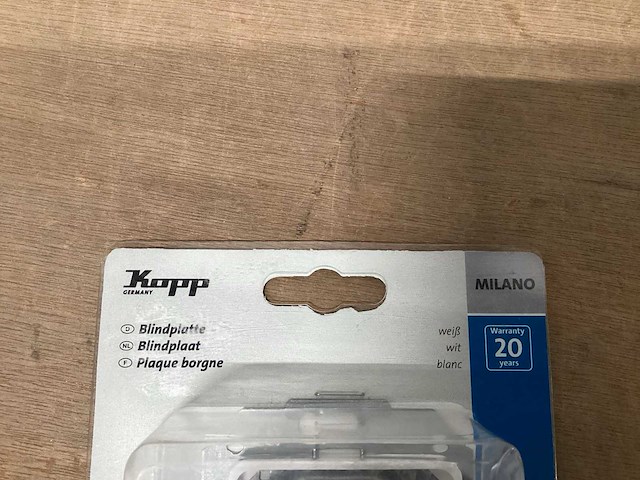 Kopp milano blindplaat wit (13x) - afbeelding 2 van  3