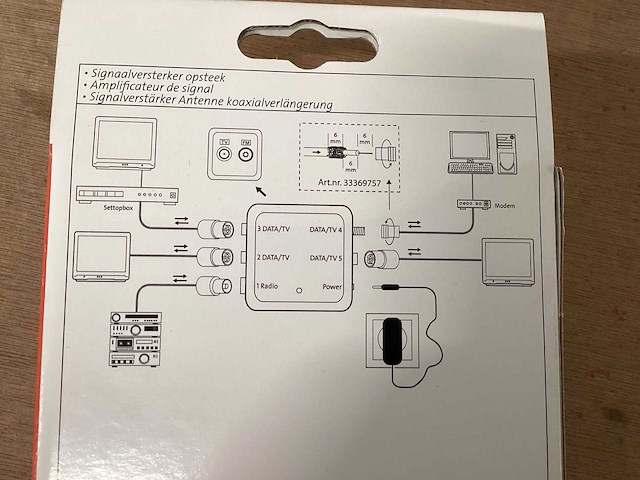 Kopp signaalversterker opsteek (6x) - afbeelding 5 van  6