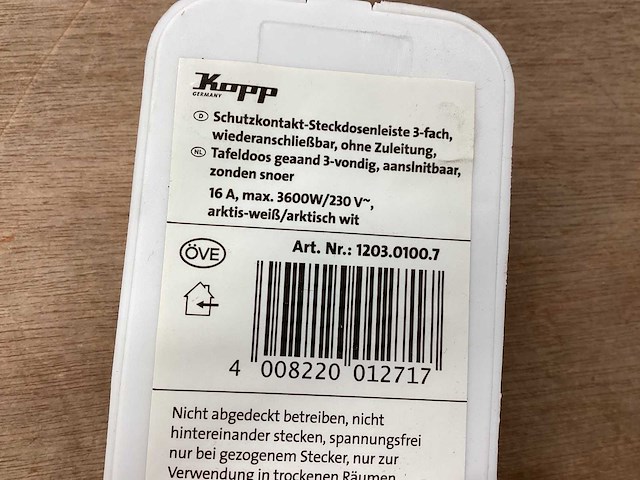 Kopp stekkerdoos 3 voudig (24x) - afbeelding 3 van  3