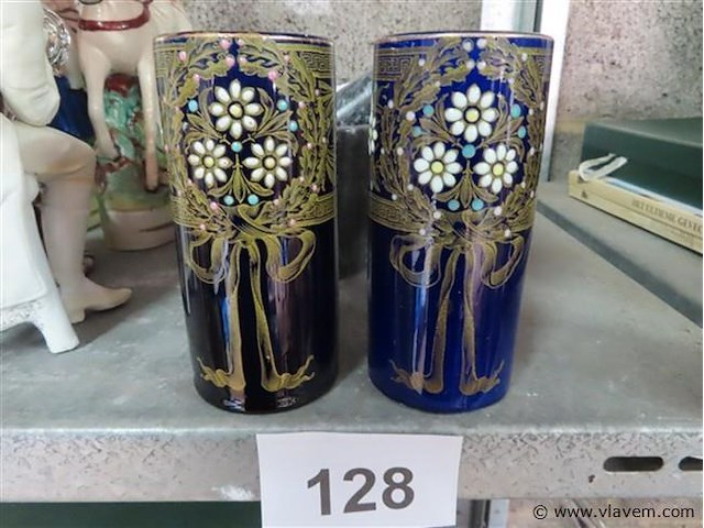 Koppel bfk art-nouveau vaasjes - afbeelding 1 van  6