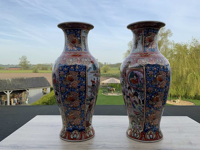 Koppel chinees porselein h45cm - afbeelding 4 van  5