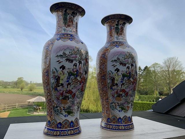 Koppel chinees porselein h60cm - afbeelding 2 van  4