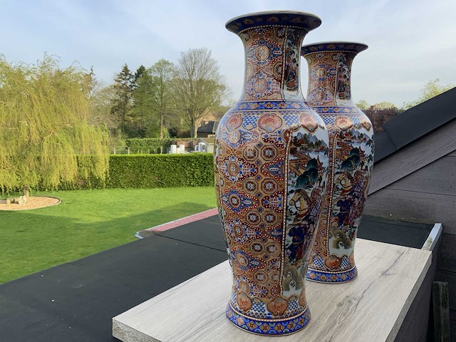 Koppel chinees porselein h60cm - afbeelding 3 van  4