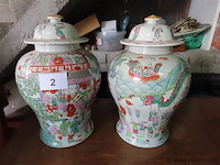 Koppel chinese dekselvazen