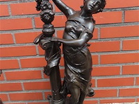Koppel gespiegelde bronzen beelden - afbeelding 2 van  12