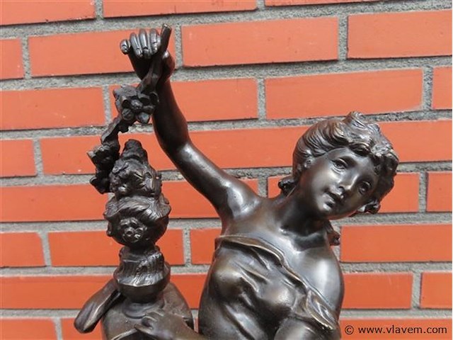 Koppel gespiegelde bronzen beelden - afbeelding 3 van  12