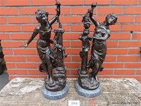 Koppel gespiegelde bronzen beelden - afbeelding 1 van  12