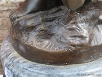 Koppel gespiegelde bronzen beelden - afbeelding 6 van  12
