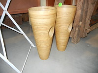 Koppel hout vazen(deco) - afbeelding 2 van  2