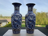 Koppel kaiser porselein met echt kobalt h67cm - afbeelding 1 van  5