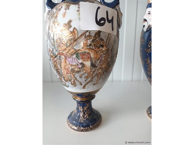 Koppel oosterse vazen - afbeelding 3 van  4