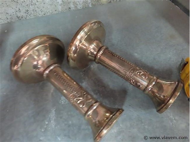 Koppel sterling 925 kandelaars - afbeelding 4 van  5