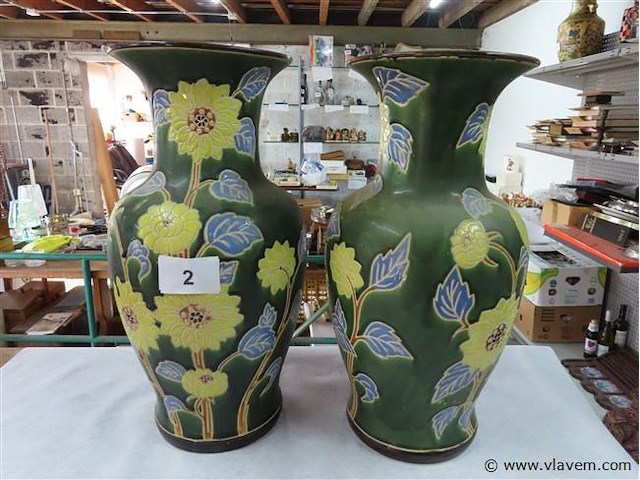 Koppel vazen h 53cm - afbeelding 1 van  3