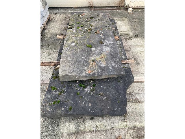 Korstplaat belgische blauwe steen (2x) - afbeelding 1 van  4