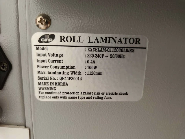 Koud roll lamineertoeste gmp - excelam - q1120cold/rs - afbeelding 9 van  10