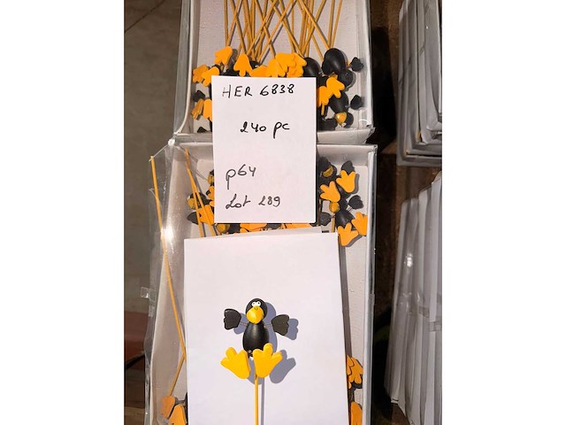 Kraai hout op stick - kerst- & seizoensartikelen (240x) - afbeelding 1 van  1