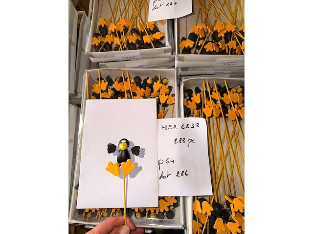 Kraai hout op stick - kerst- & seizoensartikelen (288x) - afbeelding 2 van  2
