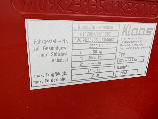 Kraan klaas k23-33 tsr city - afbeelding 21 van  81