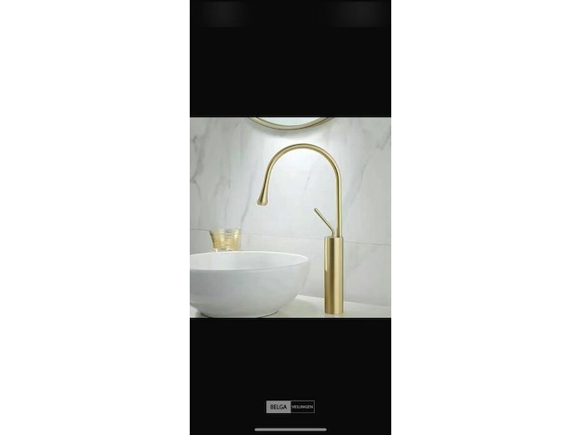 Kraan voor wastafel - kleur goud - afbeelding 1 van  3