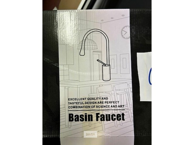 Kraan voor wastafel - kleur goud - afbeelding 3 van  3