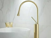 Kraan voor wastafel - kleur goud - afbeelding 1 van  3