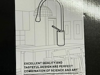 Kraan voor wastafel - kleur zwart - afbeelding 3 van  3