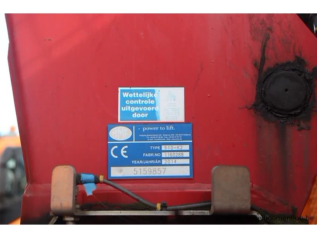 Kraanwagen iveco 190el, datum 1ste inschr 4/12/2014, chassis nr zcfa61vj202629525, diesel, euro vi, ttm 19000kg, vv kraan hmf rcl 5300 en graafbak, km-stand laatste keuring 95562, schade rondom - afbeelding 3 van  25