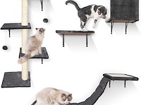 Krabpaal + wand klimelementen katten - afbeelding 1 van  5