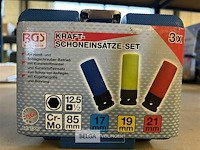 Kracht wielmoerdopsleutelset 3-dlg - afbeelding 1 van  2