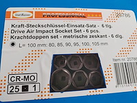 Krachtdoppenset 1" 6 dlg - afbeelding 3 van  3