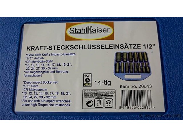 Krachtdoppenset 14 delig - afbeelding 4 van  4