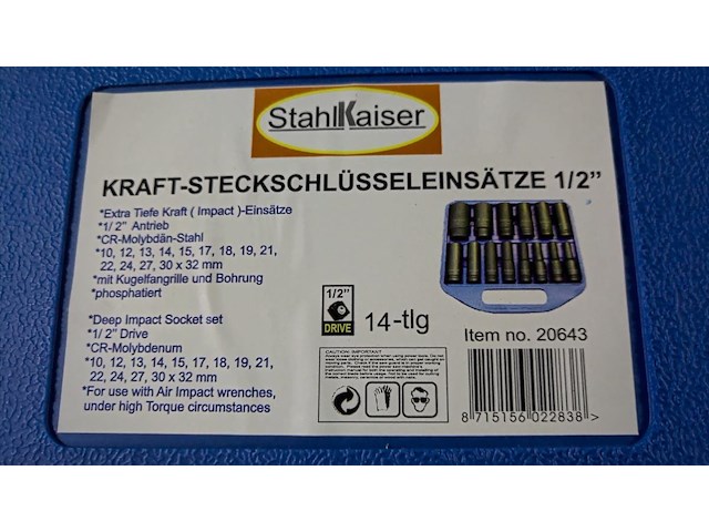 Krachtdoppenset 14 delig - afbeelding 4 van  4