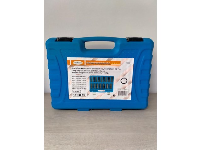 Krachtdoppenset 16 delig - afbeelding 3 van  3