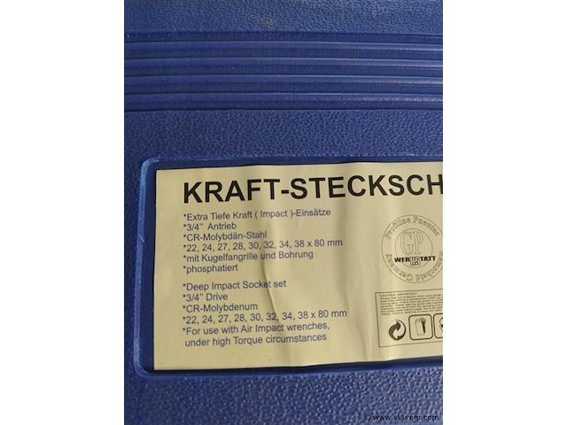 Krachtdoppenset 3/4 8 delig - afbeelding 2 van  3