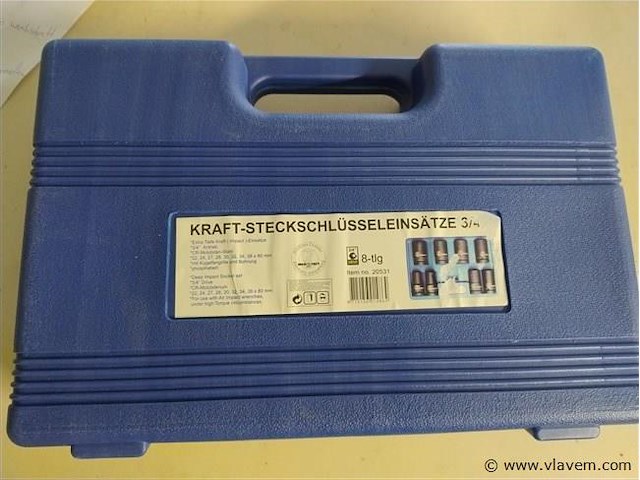 Krachtdoppenset 3/4 8 delig - afbeelding 3 van  3