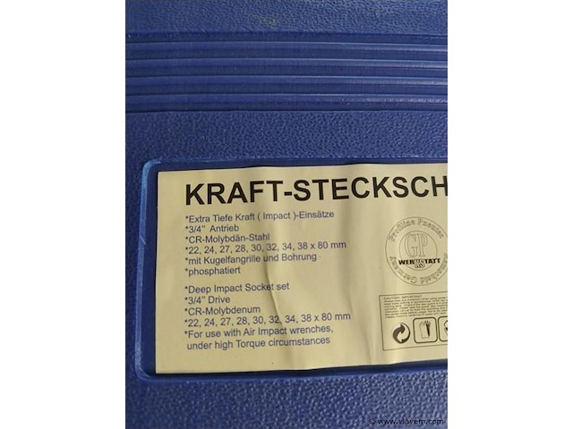 Krachtdoppenset 3/4 8 delig - afbeelding 2 van  3
