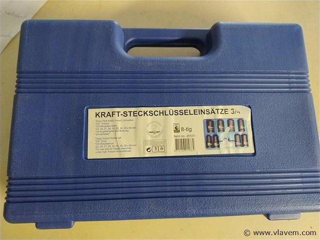 Krachtdoppenset 3/4 8 delig - afbeelding 3 van  3