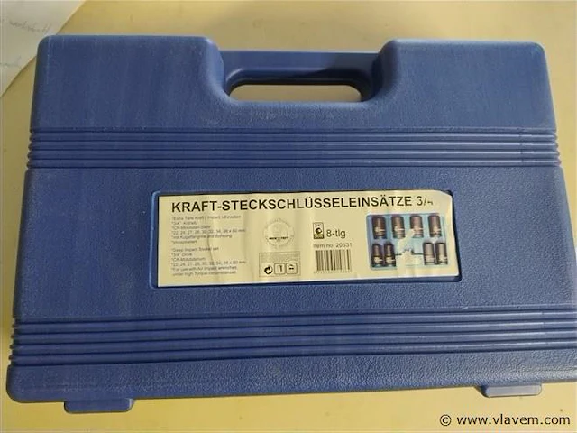 Krachtdoppenset 3/4 8 delig - afbeelding 3 van  3