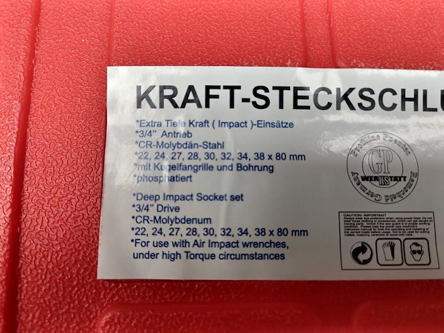 Krachtdoppenset 8 delig 3/4" - afbeelding 3 van  6