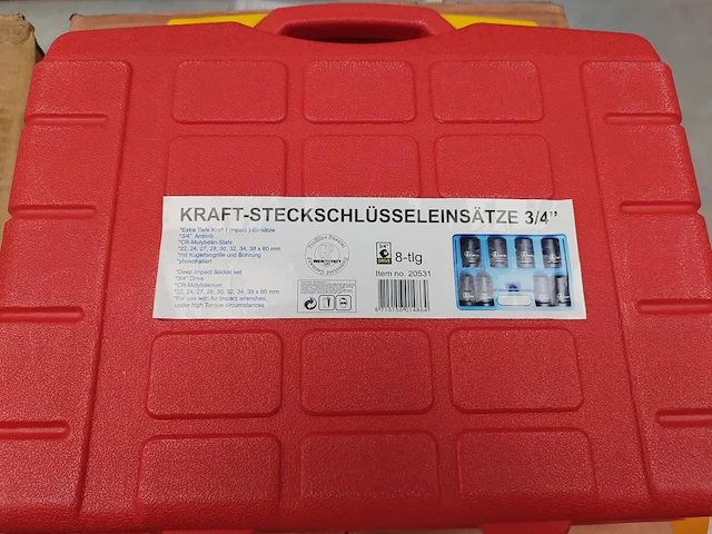 Krachtdoppenset 8 delig 3/4" - afbeelding 2 van  6