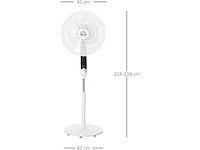 Krachtige 50 w voetstukventilator, hoogteverstelbare ventilator 118-138 cm - afbeelding 1 van  2