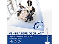 Krachtige 50 w voetstukventilator, hoogteverstelbare ventilator 118-138 cm - afbeelding 2 van  2