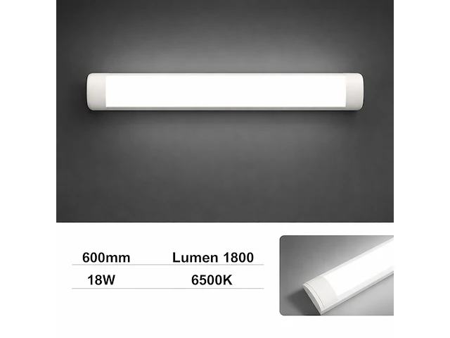 Krachtige led batten lichtbalk – 18w – 6500k koud wit – tetra-60 (20 stuks) - afbeelding 3 van  5