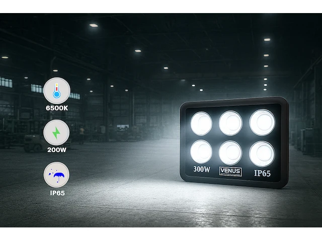 Krachtige led schijnwerper (cob) – 300w – 6500k koud wit – ip65 – eyes-300 (4 stuks) - afbeelding 2 van  5