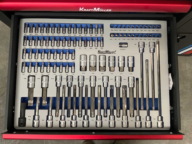 Kraftmüller km-7/7 kingsize edition gereedschapswagen 261 pcs - afbeelding 3 van  14