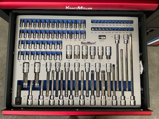 Kraftmüller km-7/7 kingsize edition gereedschapswagen 261 pcs - afbeelding 3 van  16