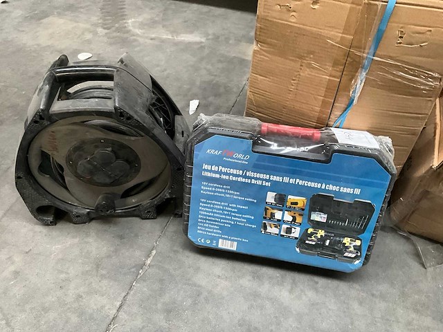 Kraftworld schroefboormachines + verlengkabelhaspel - afbeelding 1 van  4