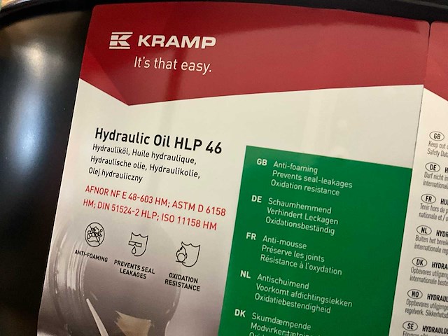 Kramp hlp46 hydraulische olie (200l) - afbeelding 4 van  4