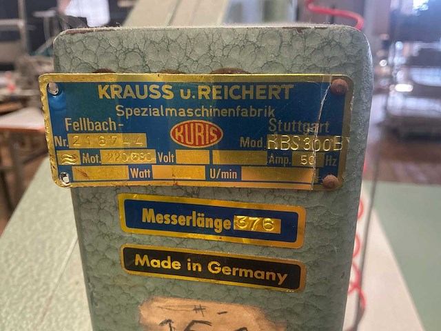 Krauss & reichert rbs300b lint snijmachine - afbeelding 7 van  8